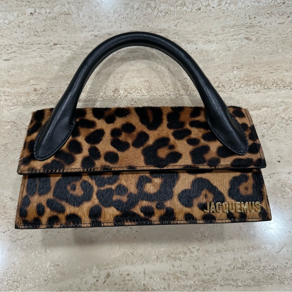 JACQUEMUS Le Chiquito Long Brown Leopard